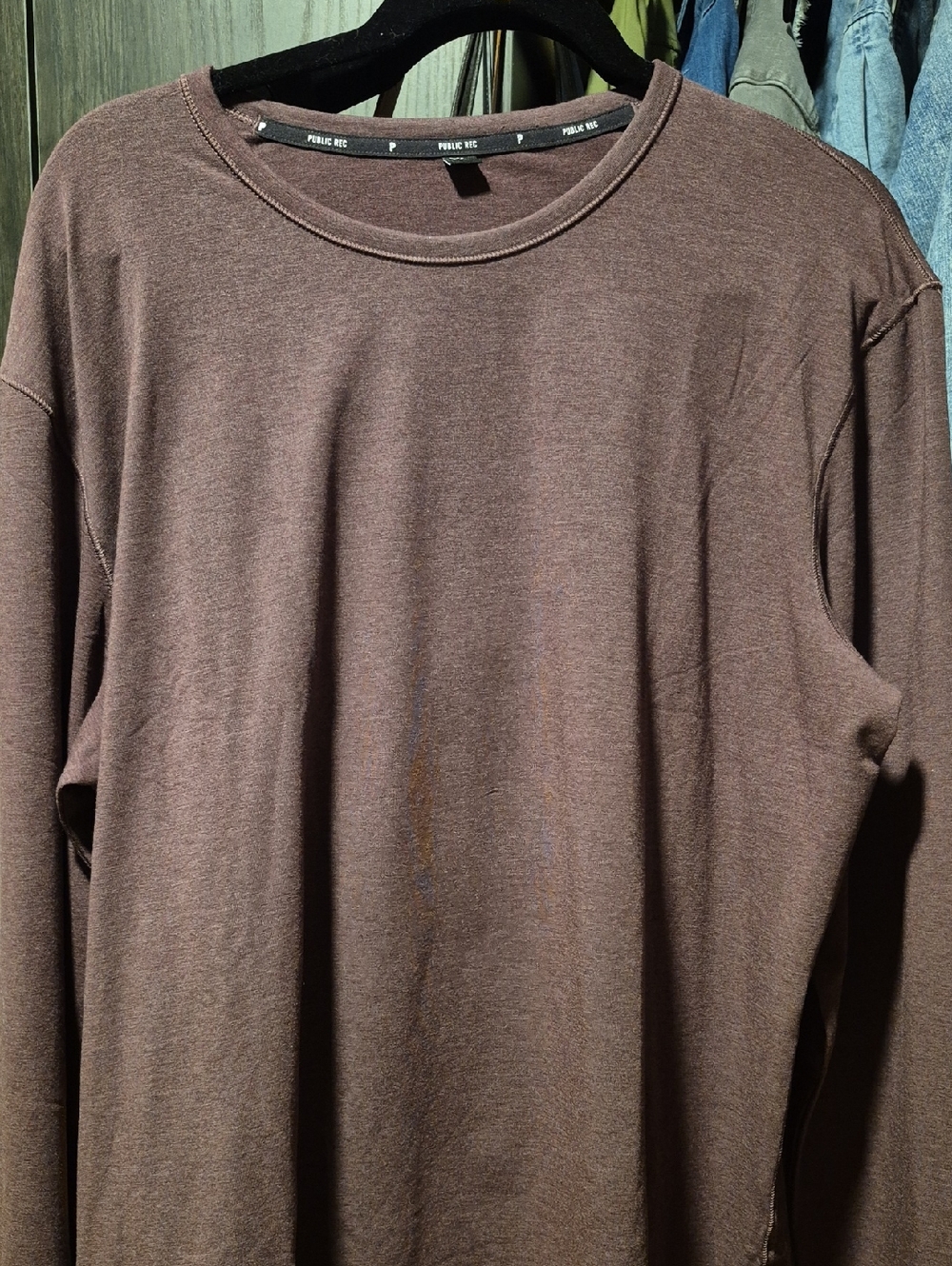 Public Rec Crewneck Long Sleeve Shirt - Brown